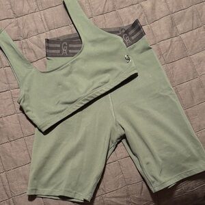 Good American Olive Green Workout Set